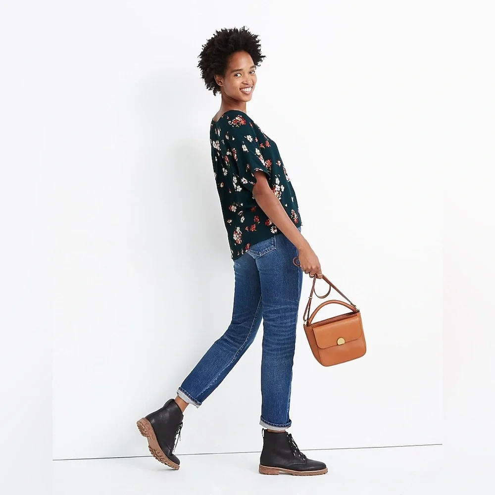 Madewell Rhyme Top in Spruce Blooms Size XS fits Small to Xsmall - Picture 2 of 5